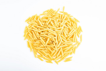 Beveled tube pasta spaghetti