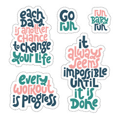 Fototapeta premium Fitness motivational quotes