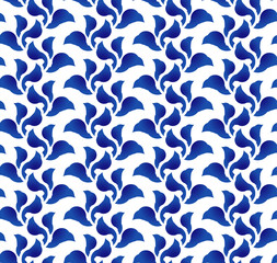 floral blue and white pattern