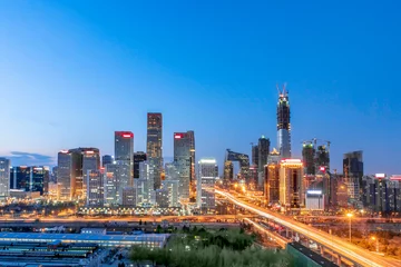 Abwaschbare Fototapete Peking peking stadt nacht landschaft