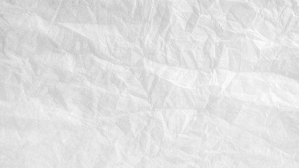 Close up white crumpled paper background.
