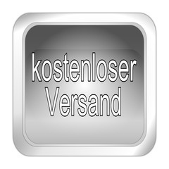 free Delivery Button - in german - 3D illustration