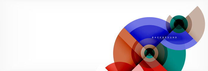 Round circles and triangles abstract background