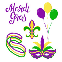 Mardi Gras poster, vector illustration