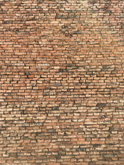 Red brick wall texture grunge old background full