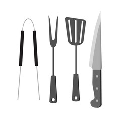 Set of kitchen utensils, vector