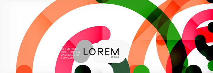Round linear circle shapes background