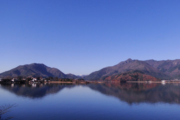 Lake Kawaguchi in autumn