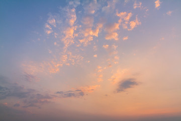 Dramatic sunrise sky, cloud and sunshine