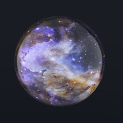 sphere nebula on a black background 3d