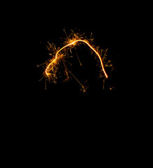 fire sparks on a black background