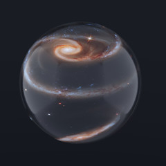 sphere nebula on a black background 3d