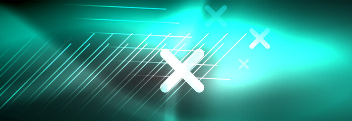 Shiny glowing lights neon color design background