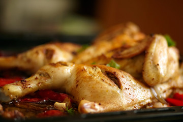 Сhicken with red pepper harissa sauce