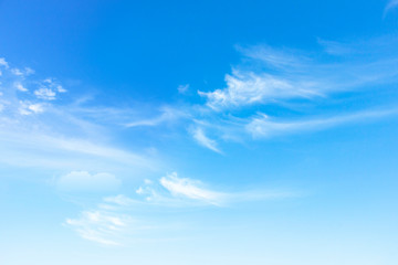World Environment Day concept: white fluffy clouds in the blue sky