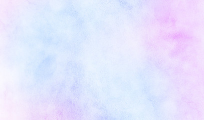 Light smooth pink, purple shades and blue watercolor paper textured illustration for grunge design,...
