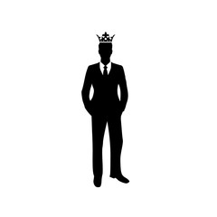 Businessman with a crown icon