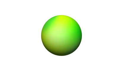 green ball isolated on white background
