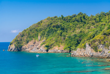 Tropical white sand beach Aerial