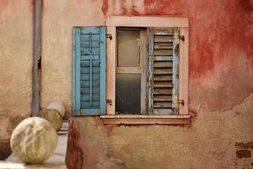 Old window in Piran, Slovenia