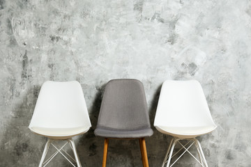 Lofty style chair with nobody sitting on it. Available seats.