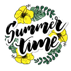 Obraz premium Retro hand drawn elements for Summer calligraphic designs. Vintage ornaments for Holidays.