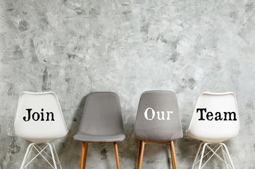 Lofty style chair with nobody sitting on it. Available seats.