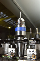 Special bit contact sensor from a CNC machine for checking gabbarits, dimensions and calibration