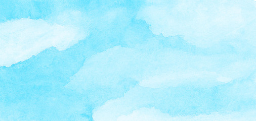 Creative vintage light sky blue background. Abstract watercolor paper textured illustration for...