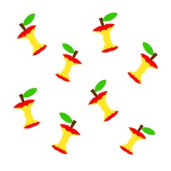 りんごの芯の模様