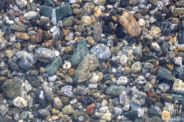 Stone seashore as abstract background