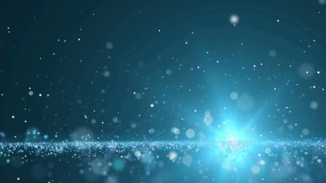 Abstract background blue glitter animation. 4K glittering texture particles. 