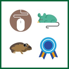 4 click icon. Vector illustration click set. quality and mouse icons for click works