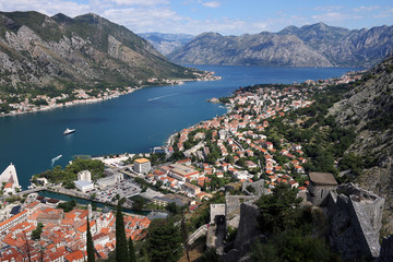 Fototapeta premium Bay of Kotor from the heights Montenegro
