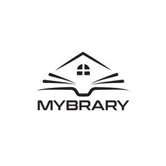 Book Logo design vector template Linear style.book shop store vector logo design