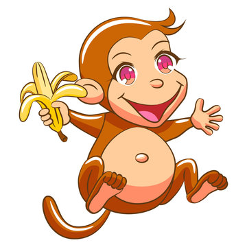 monkey vector clipart design