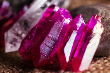 Rhinestone and lilac quartz