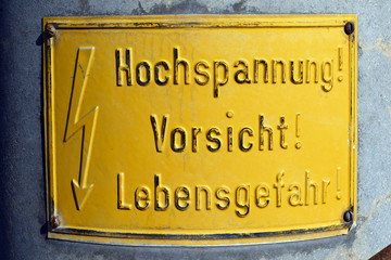 Hochspannung Vorsicht