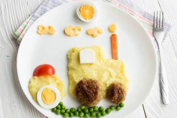 Creative idea for kid breakfast 