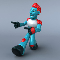 Red robot - 3D Illustration