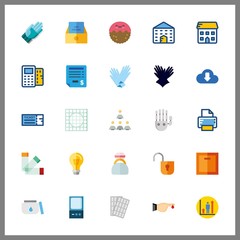 25 finger icon. Vector illustration finger set. point of service and meatball icons for finger works