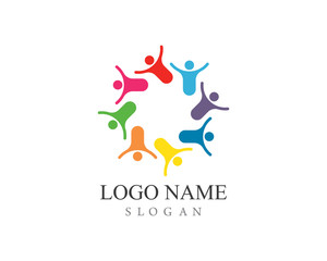 Adoption and community care Logo template vector icon