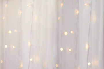 string light on white fabric wedding decorate wallpaper