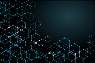 abstract hexagon background and space for write