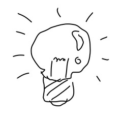 ひらめき、アイデアのイラスト