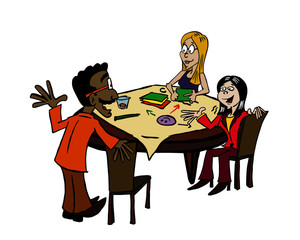 World Cafe table collaborative work - Table Denisse and Ji