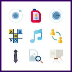 9 abstract icon. Vector illustration abstract set. oil and networking icons for abstract works