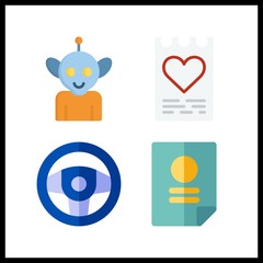 4 person icon. Vector illustration person set. alien and agreement icons for person works