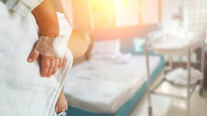  sick children in the hospital room