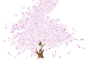 Obraz na płótnie Canvas 抽象的な桜の木